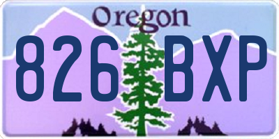 OR license plate 826BXP