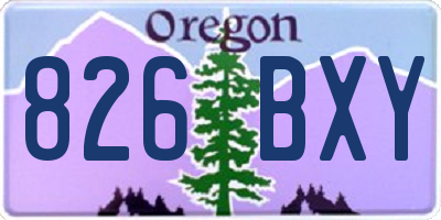 OR license plate 826BXY