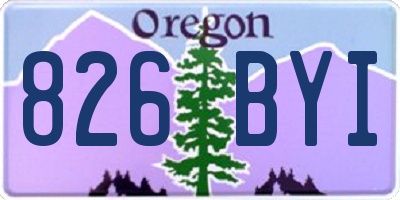 OR license plate 826BYI