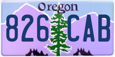 OR license plate 826CAB