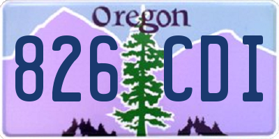 OR license plate 826CDI