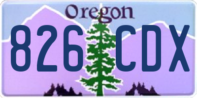 OR license plate 826CDX