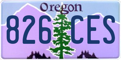 OR license plate 826CES