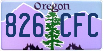 OR license plate 826CFC
