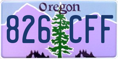 OR license plate 826CFF