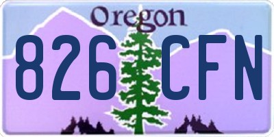 OR license plate 826CFN