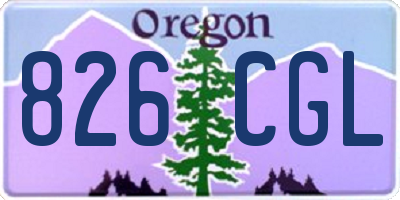 OR license plate 826CGL