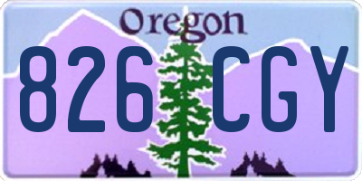 OR license plate 826CGY