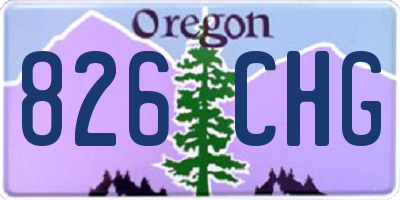 OR license plate 826CHG
