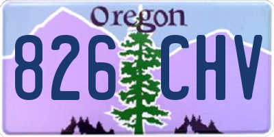 OR license plate 826CHV