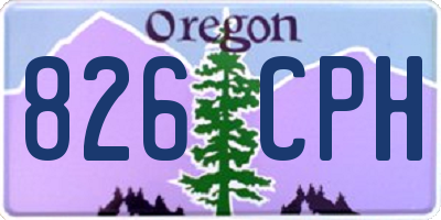OR license plate 826CPH