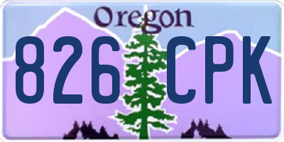 OR license plate 826CPK