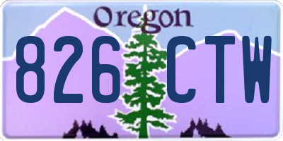 OR license plate 826CTW