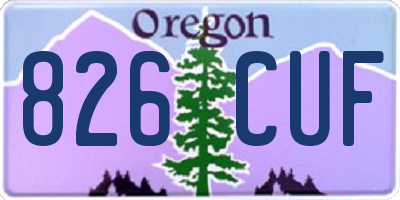 OR license plate 826CUF