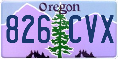 OR license plate 826CVX