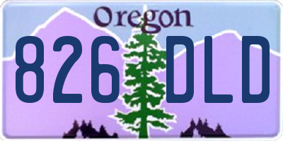 OR license plate 826DLD