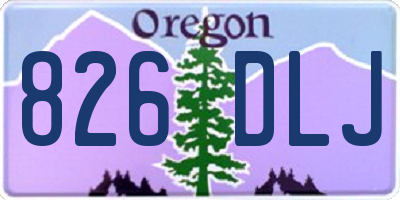 OR license plate 826DLJ