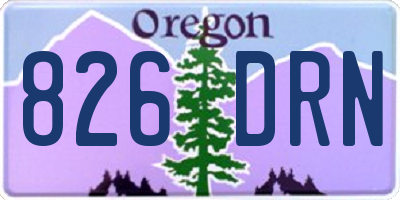 OR license plate 826DRN