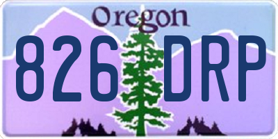 OR license plate 826DRP