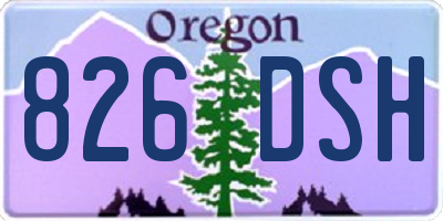 OR license plate 826DSH