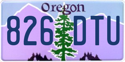 OR license plate 826DTU