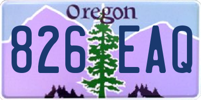 OR license plate 826EAQ