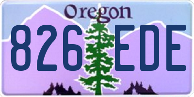 OR license plate 826EDE