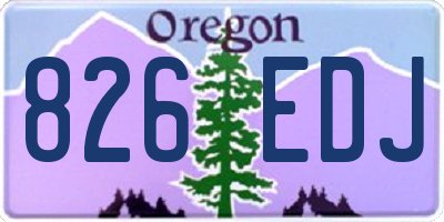 OR license plate 826EDJ