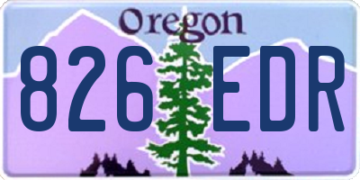 OR license plate 826EDR