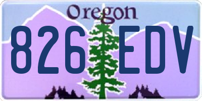 OR license plate 826EDV