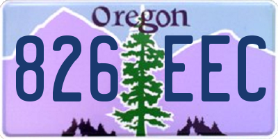 OR license plate 826EEC