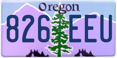 OR license plate 826EEU