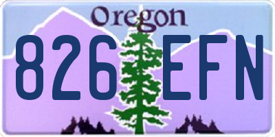 OR license plate 826EFN