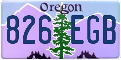 OR license plate 826EGB
