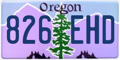 OR license plate 826EHD