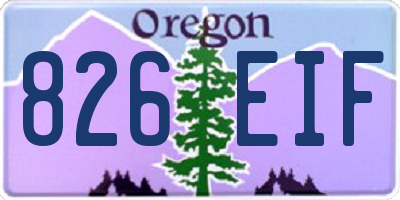 OR license plate 826EIF