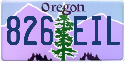 OR license plate 826EIL