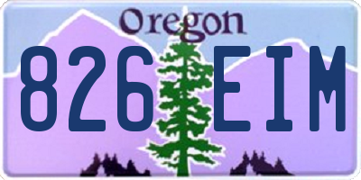 OR license plate 826EIM