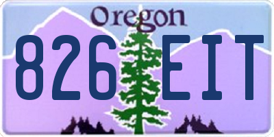 OR license plate 826EIT
