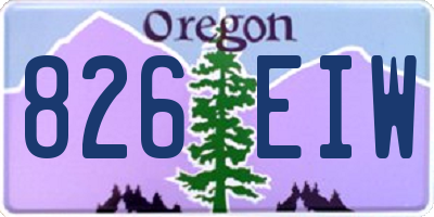 OR license plate 826EIW