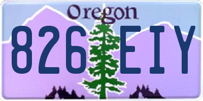 OR license plate 826EIY