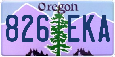 OR license plate 826EKA