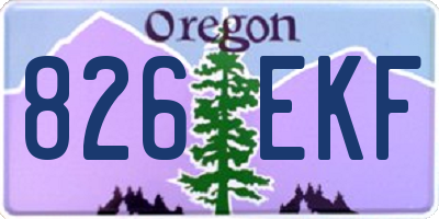 OR license plate 826EKF