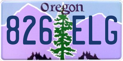 OR license plate 826ELG