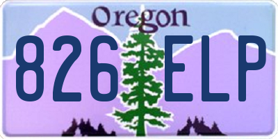 OR license plate 826ELP