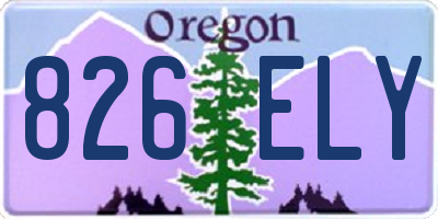 OR license plate 826ELY