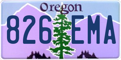 OR license plate 826EMA