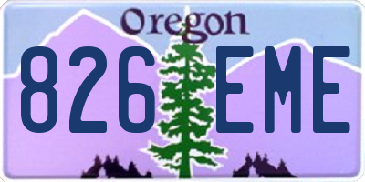 OR license plate 826EME