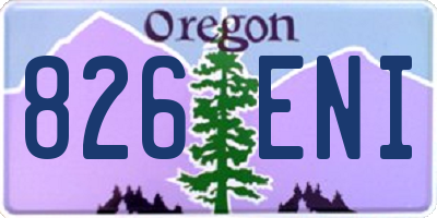 OR license plate 826ENI