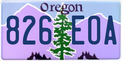 OR license plate 826EOA
